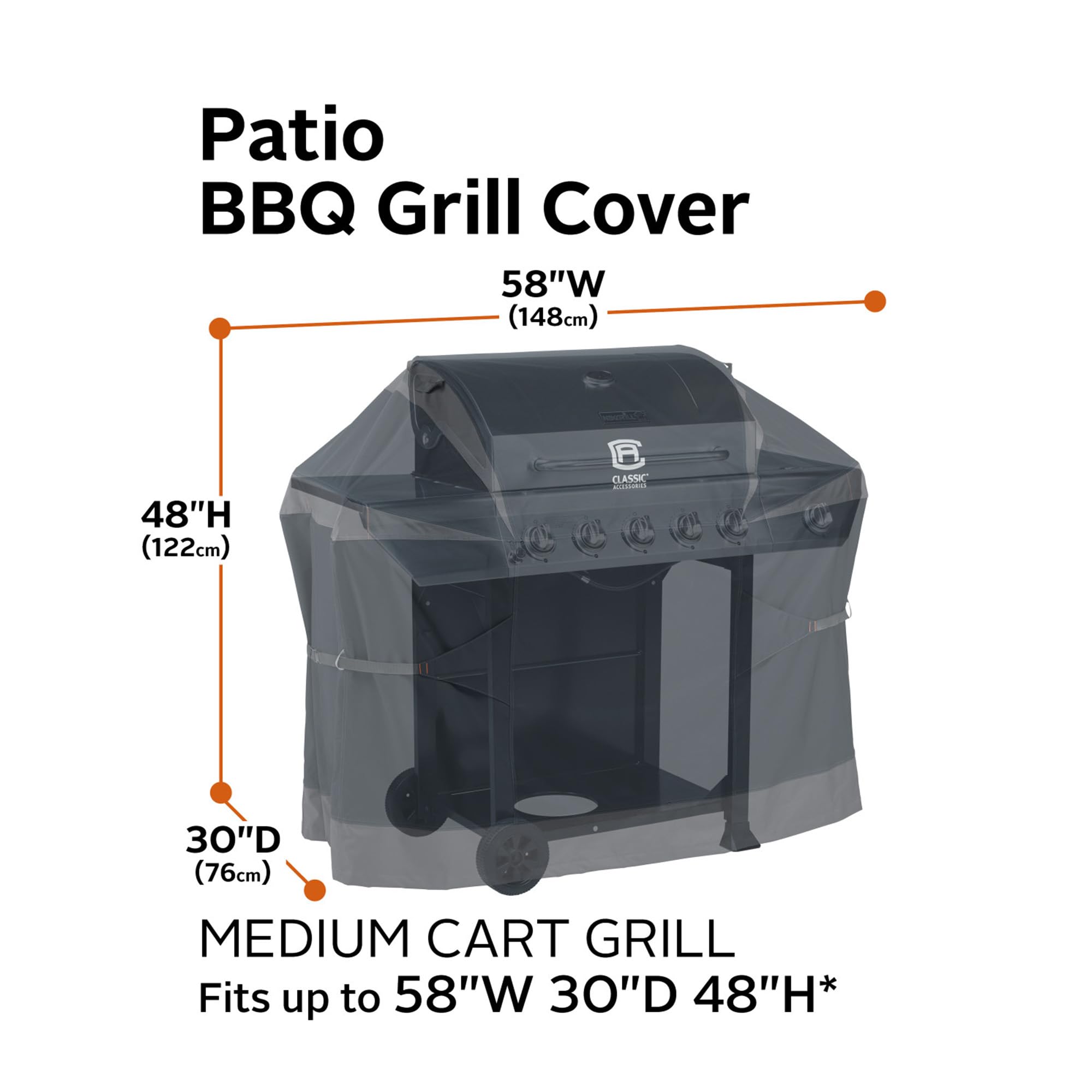 StormPro 58-Inch Waterproof BBQ Grill Cover - Heavy Duty Outdoor Grill Protector for Gas, Charcoal & Electric Grills - UV Resistant & Weatherproof - Perfect for Patio, Backyard & Camping