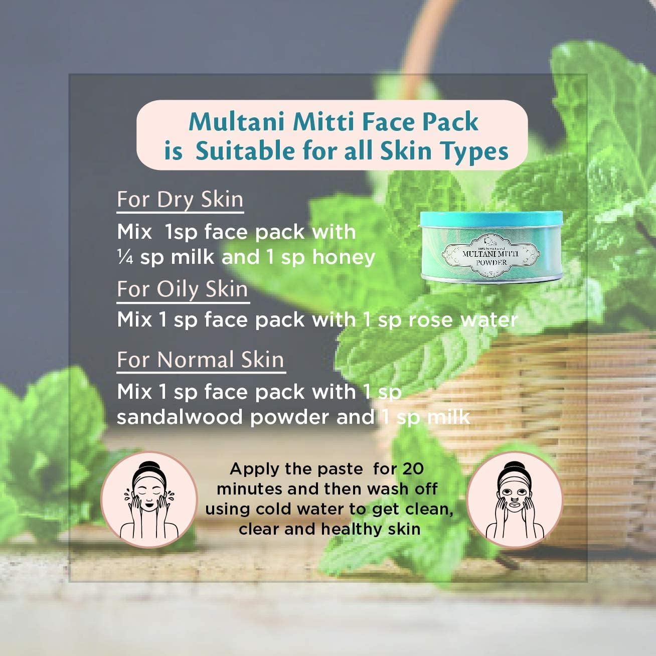 Organic 100% Pure Multani Mitti (Fuller's Earth) Clay Powder for Face & Skin Care - 1.8 Kg (3.96 lb) - Deep Cleansing, Oil Control & Glowing Skin - Perfect for DIY Face Masks, Spa Treatments & Natural Beauty Routines