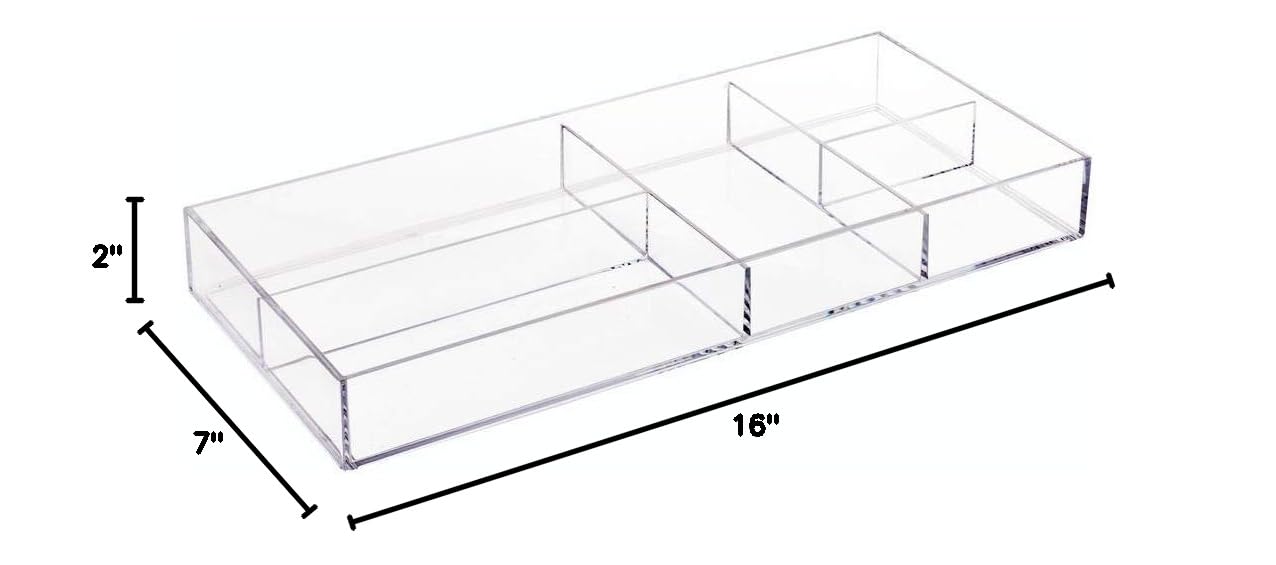 iDesign Clarity Wall Mount Nail Polish Organizer - 3-Tier Acrylic Storage Rack for Bathroom, Closet & Bedroom Vanity - Space-Saving Makeup Organizer (Set of 1 with Vanity Tray) - Perfect for Salon, Home Decor & Gift Ideas
