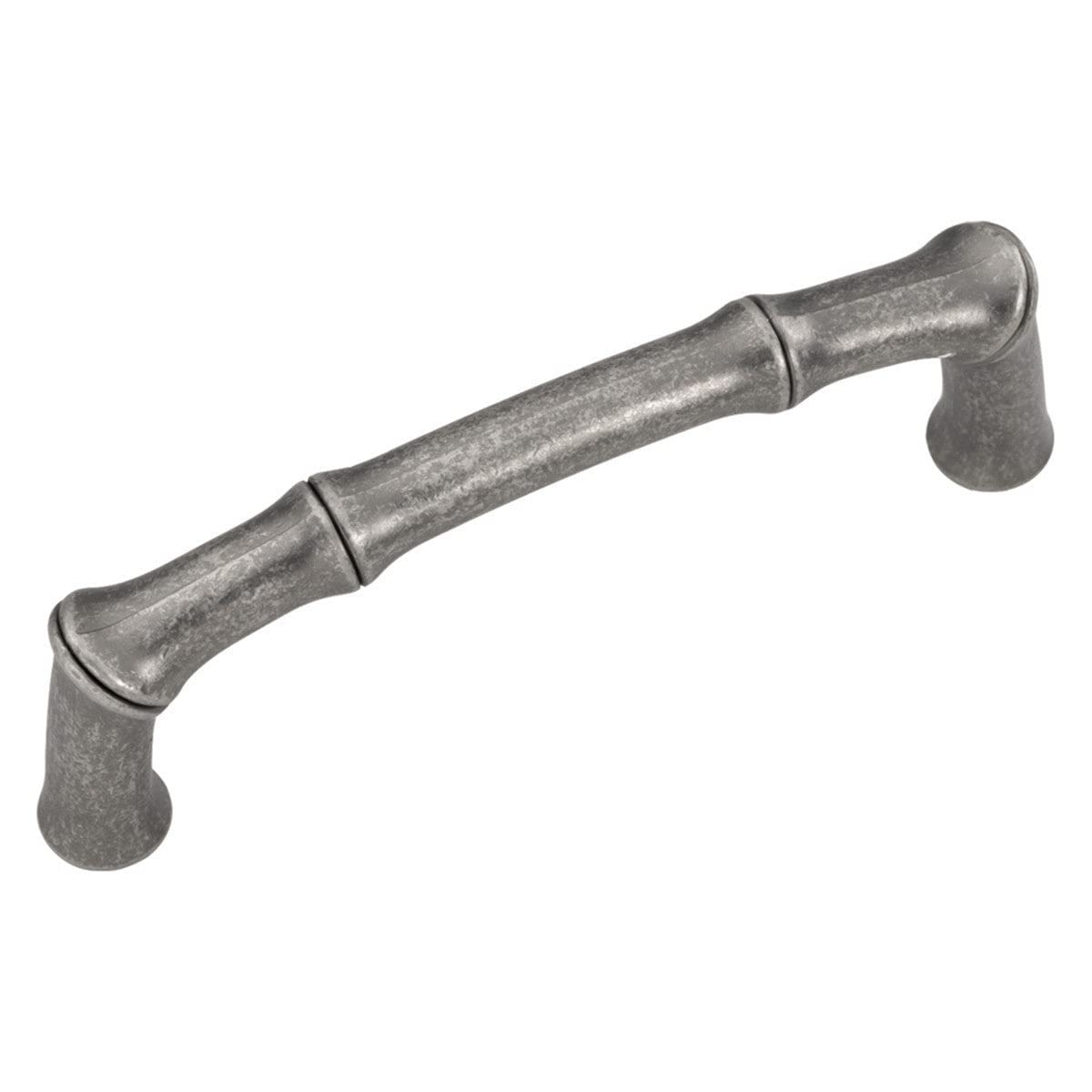 Hickory Hardware 1 Pack Solid Core Kitchen Cabinet Pulls - Luxury Black Nickel Cabinet Handles for Doors & Dresser Drawers (3 Inch Hole Center, Bamboo Collection) - Perfect for Modern Kitchens, Bathrooms & Furniture Upgrades