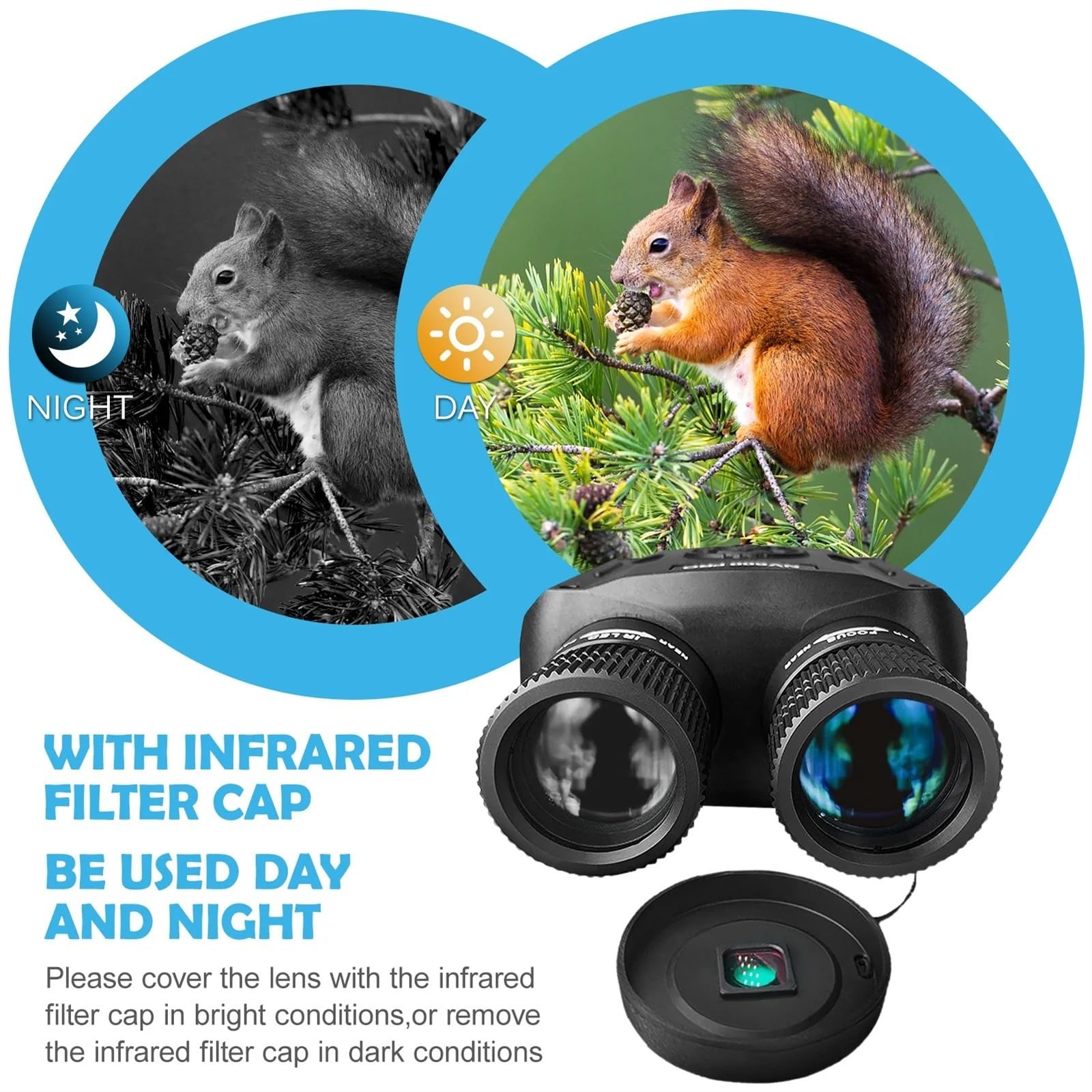 HD Digital Night Vision Binoculars with High Magnification - Infrared Night Vision Device for Outdoor Photography, Hunting & Wildlife Observation - Perfect for Camping, Security Surveillance & Nighttime Adventures