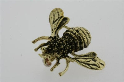 Vintage Brass Bee Brooch Pin - Elegant Handmade Jewelry for Women, Perfect for Dresses, Coats, and Gift Giving