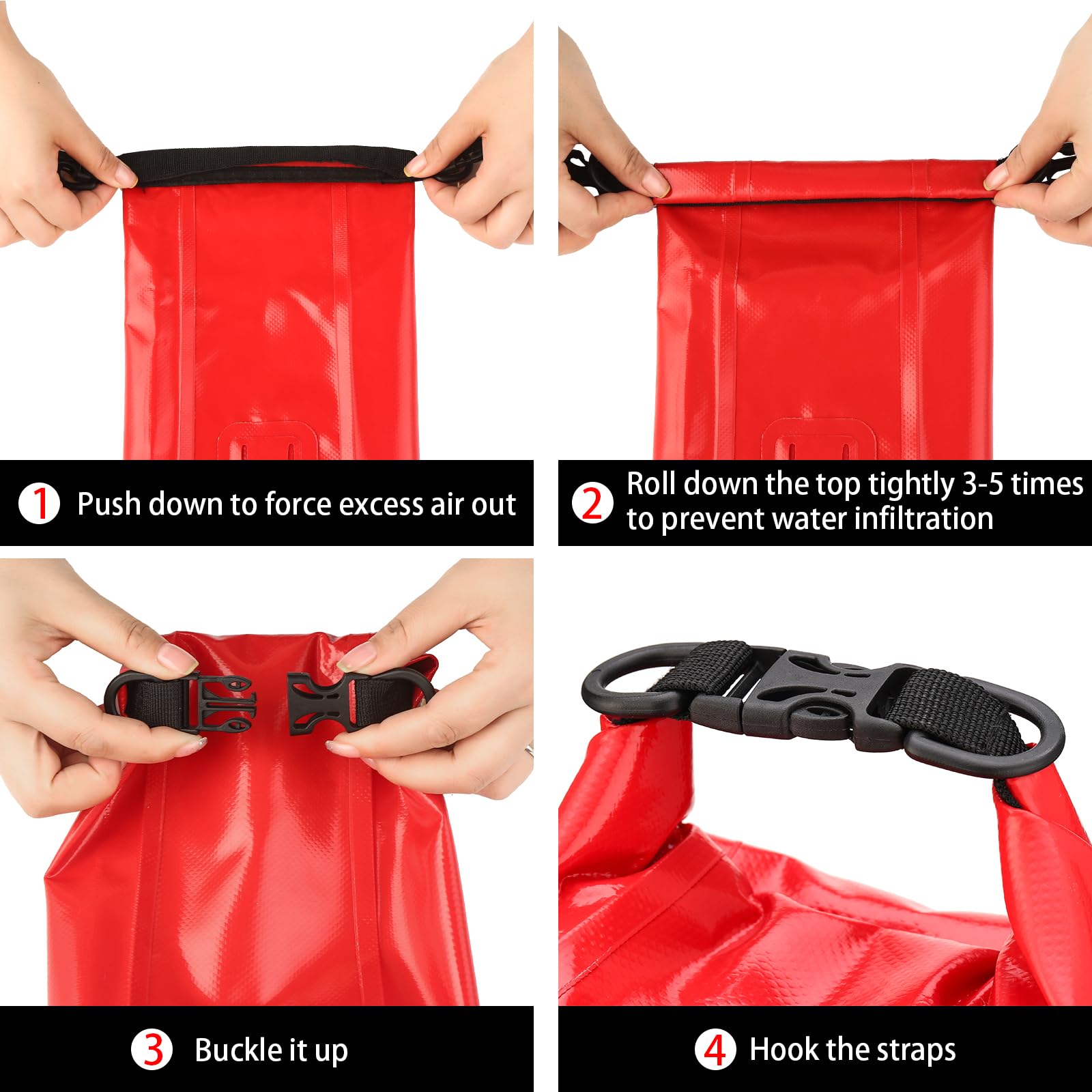 Waterproof First Aid Kit Roll Top - Emergency Medical Supplies for Boating, Camping & Outdoor Adventures | Compact & Durable First Aid Pouch with Waterproof Contents for Marine, Hiking & Travel Safety