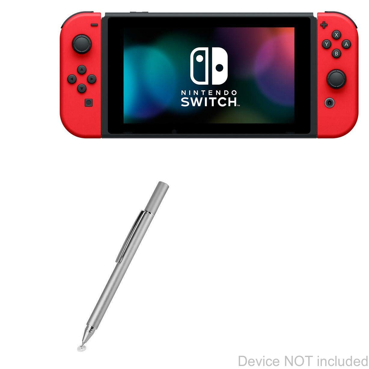 BoxWave FineTouch Capacitive Stylus Pen for Nintendo Switch - Ultra Precise Metallic Silver Stylus Compatible with Switch Games & Touchscreen - Perfect for Gaming, Drawing & Touchscreen Navigation