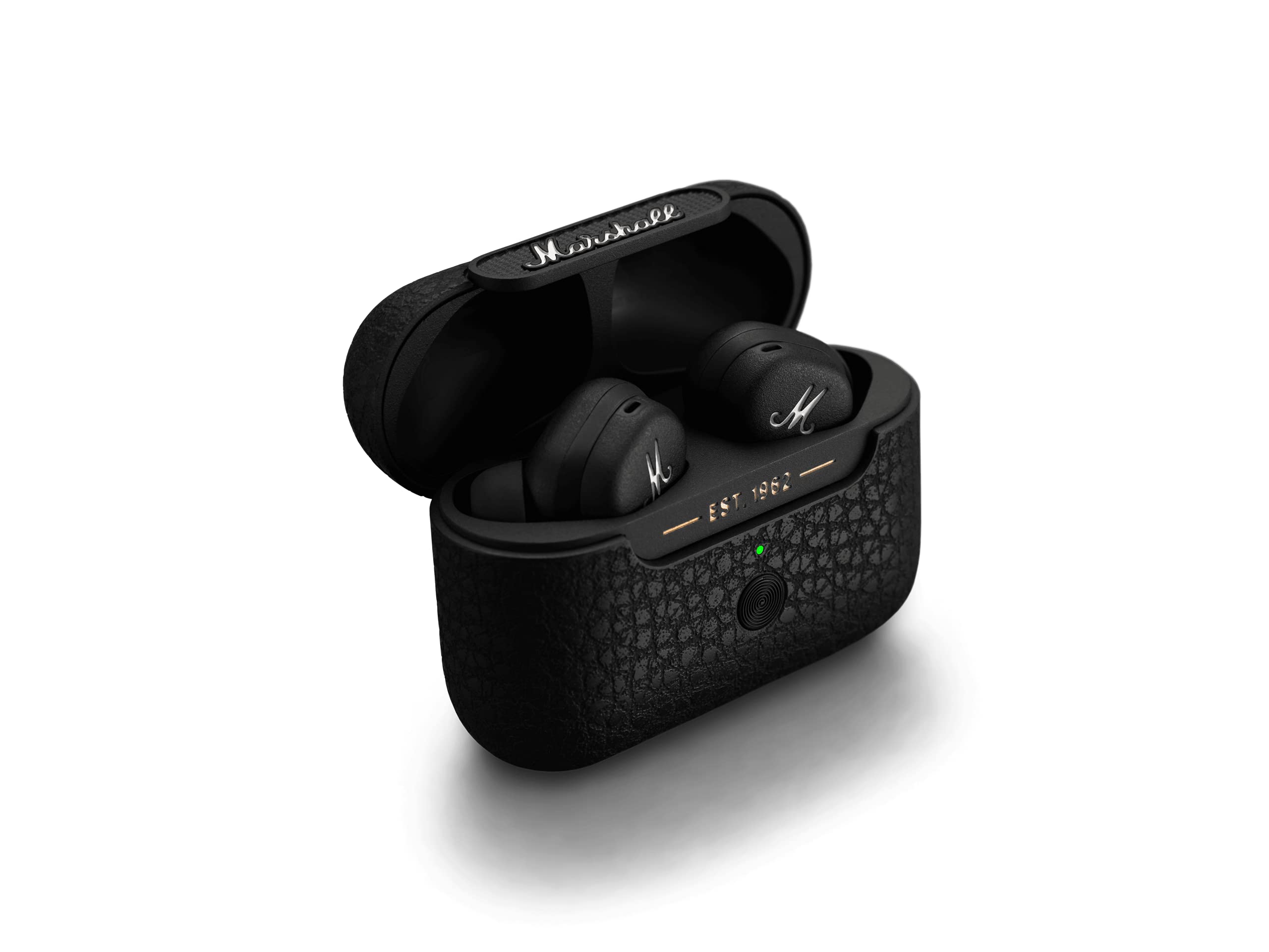 Marshall Motif True Wireless Noise Canceling Headphones - Bluetooth Earbuds with Active Noise Cancellation, 30H Playtime, IPX5 Waterproof, Comfort Fit for Gym, Running & Travel (Black)