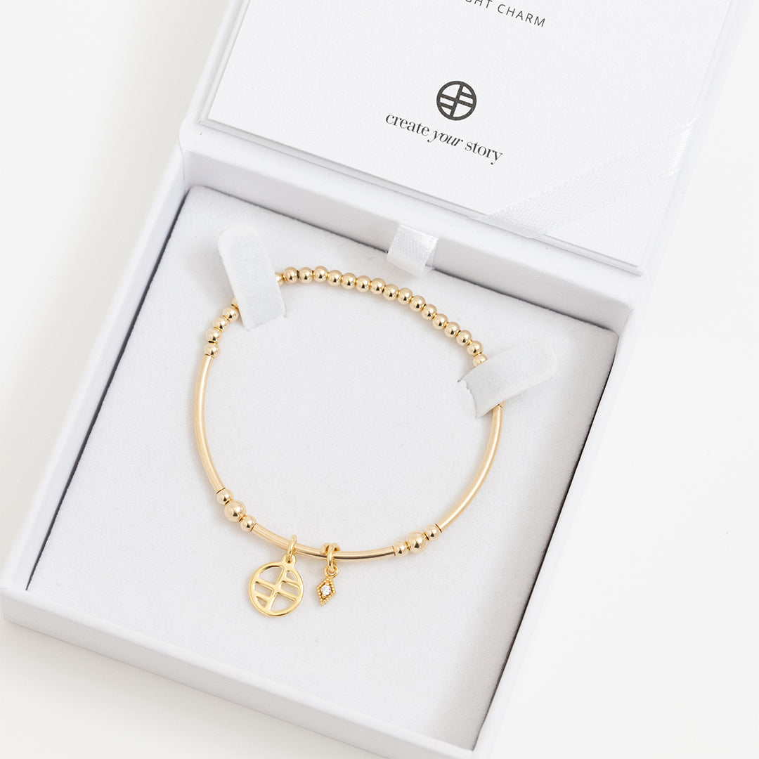 Insight Charm Bracelet for Women - Elegant Adjustable Beaded Bracelet with Inspirational Charms - Perfect for Gifts, Meditation, and Daily Wear