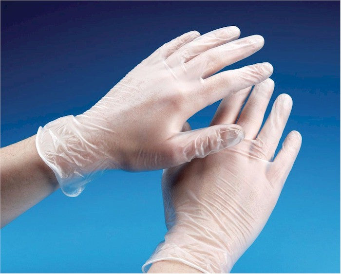 Radnor Disposable Lightly Powdered 5 Mil Vinyl Gloves - Latex-Free, Non-Sterile, 100 Count Box - Perfect for Food Handling, Cleaning & Medical Use