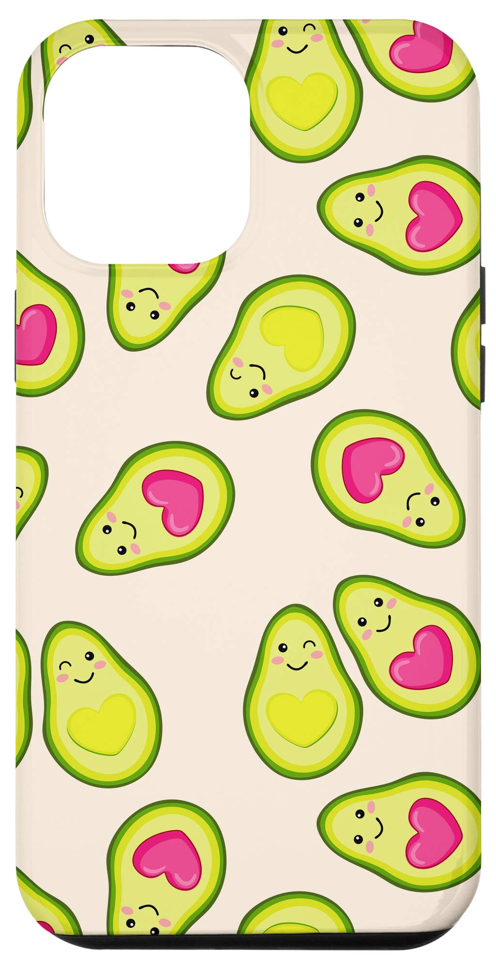 iPhone 12 Pro Max Case - Cute Cartoon Avocado Love Design Protective Phone Cover | Perfect for Everyday Use, Gifts & Avocado Lovers