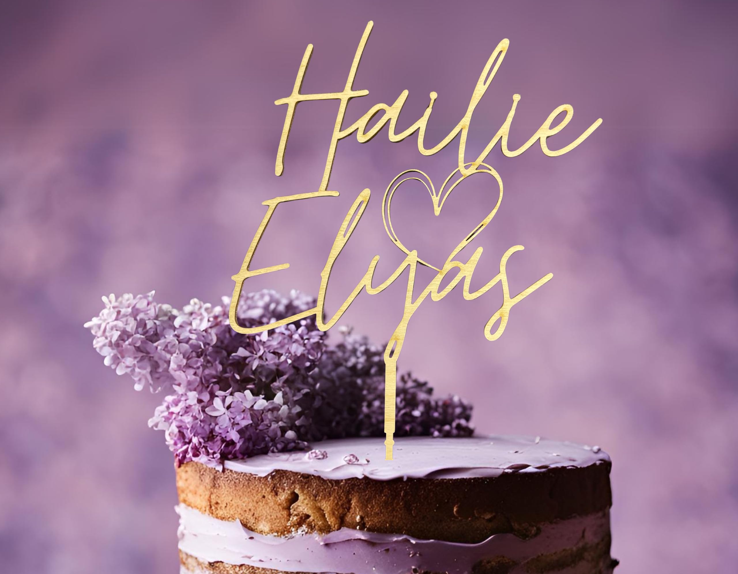 Personalized Wedding Cake Toppers - Custom Bride & Groom Name Cake Topper | Premium Baltic Birch Mr & Mrs Cake Decor | Anniversary & Engagement Party Decorations | Perfect for Weddings, Bridal Showers & Romantic Celebrations