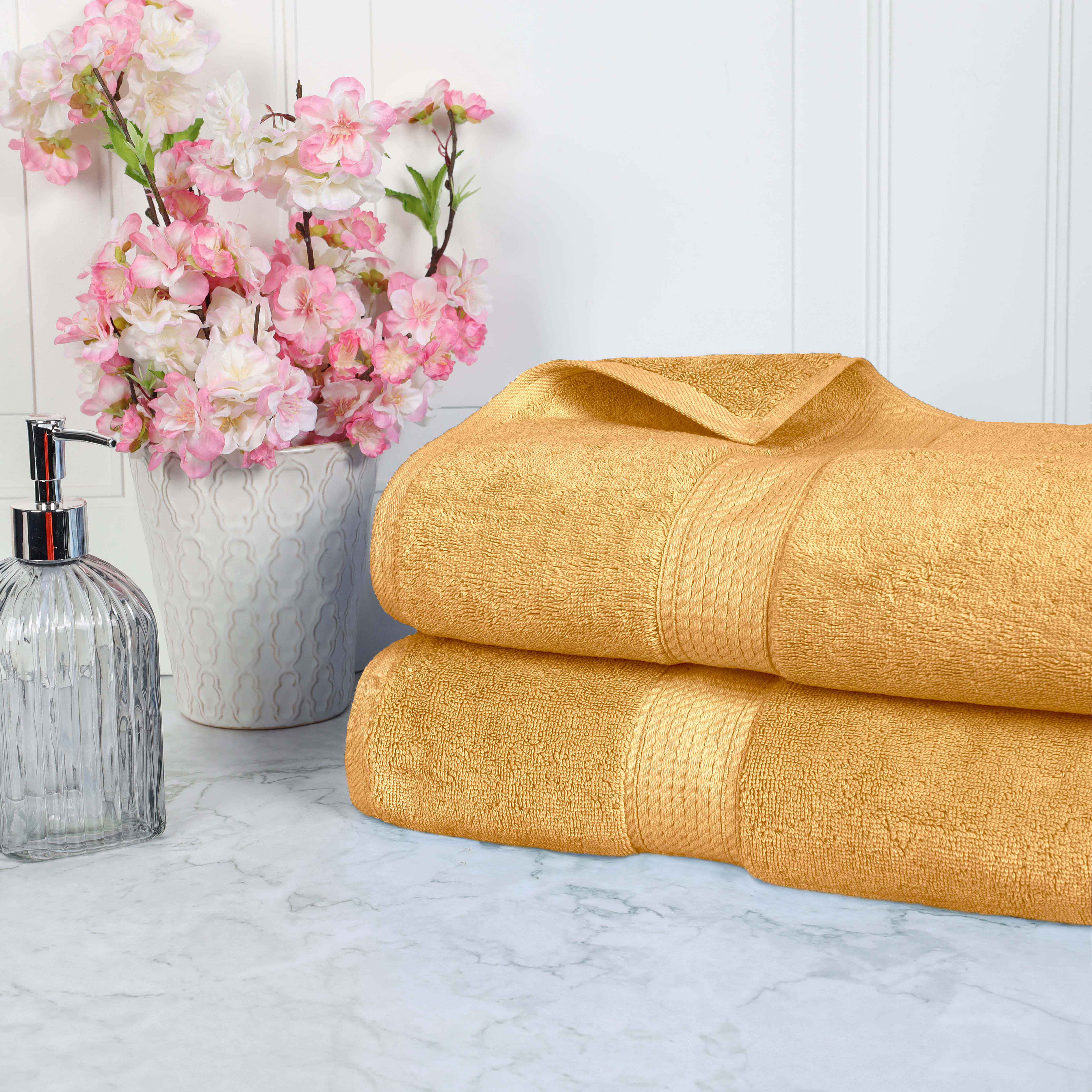 Premium 100% Egyptian Cotton Bath Sheet Set of 2 - Ultra Soft, Absorbent & Quick-Drying Luxury Towels for Spa, Hotel & Home Use