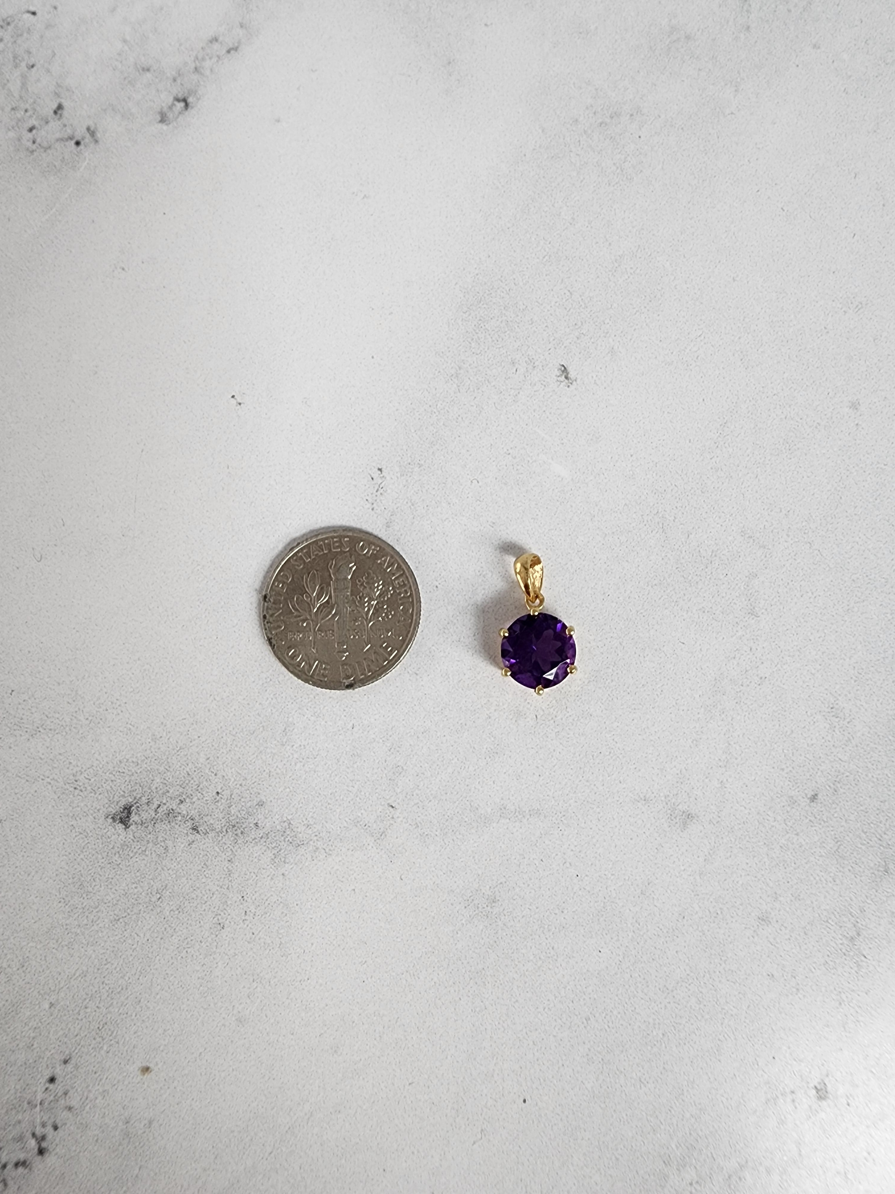 8MM Round Amethyst Necklace for Women - Genuine Purple Gemstone Jewelry Gift for Birthday, Anniversary & Special Occasions