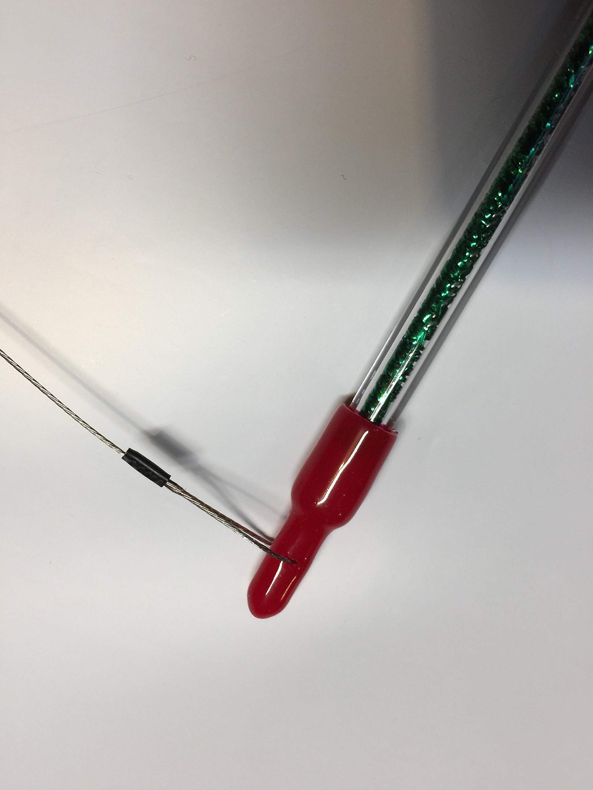 GoCat Da Bee Teaser Wand Cat Toy - Interactive Feather Wand with Red Glitter for Indoor Play, Exercise & Bonding - Made by The Maker of Da Bird & Cat Catcher