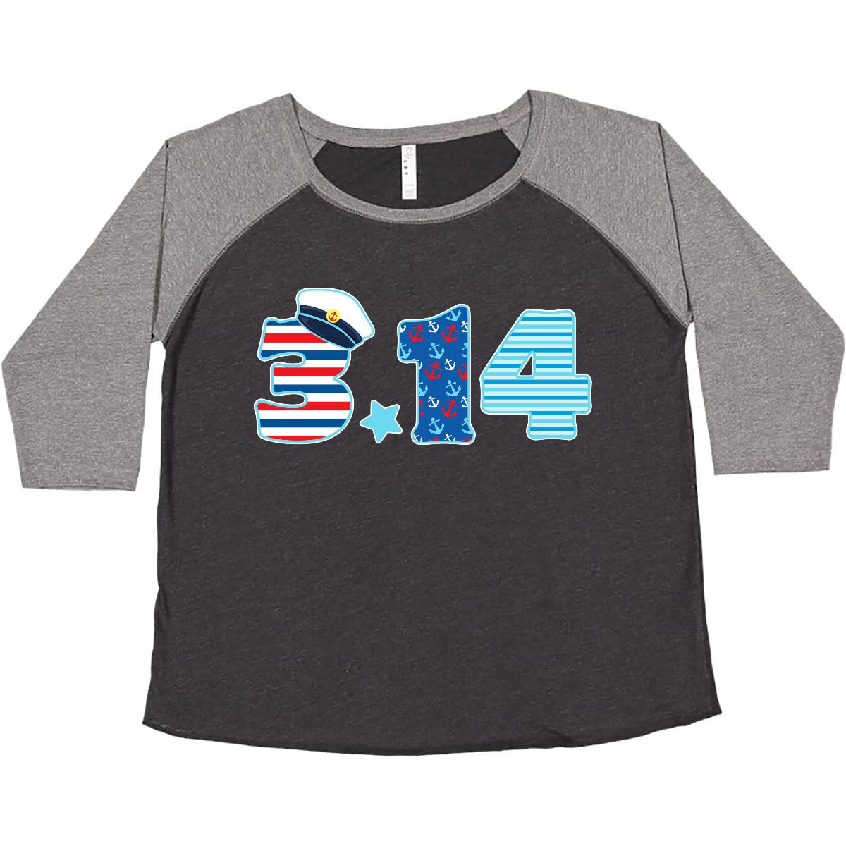 Inktastic Nautical Pi Day Sailing Numbers Women's Plus Size T-Shirt - Cute Math Themed Graphic Tee for Women's Sizes 1X-5X | Perfect for Pi Day Celebrations, Math Enthusiasts, and Casual Wear