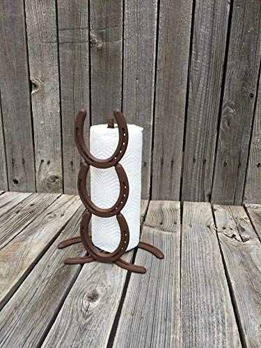 Stainless Steel Horseshoe Paper Towel Holder - Rustproof Kitchen Towel Rack for Farmhouse, Western & Country Style Decor - Perfect for Kitchen, Bathroom, RV & Cabin Use