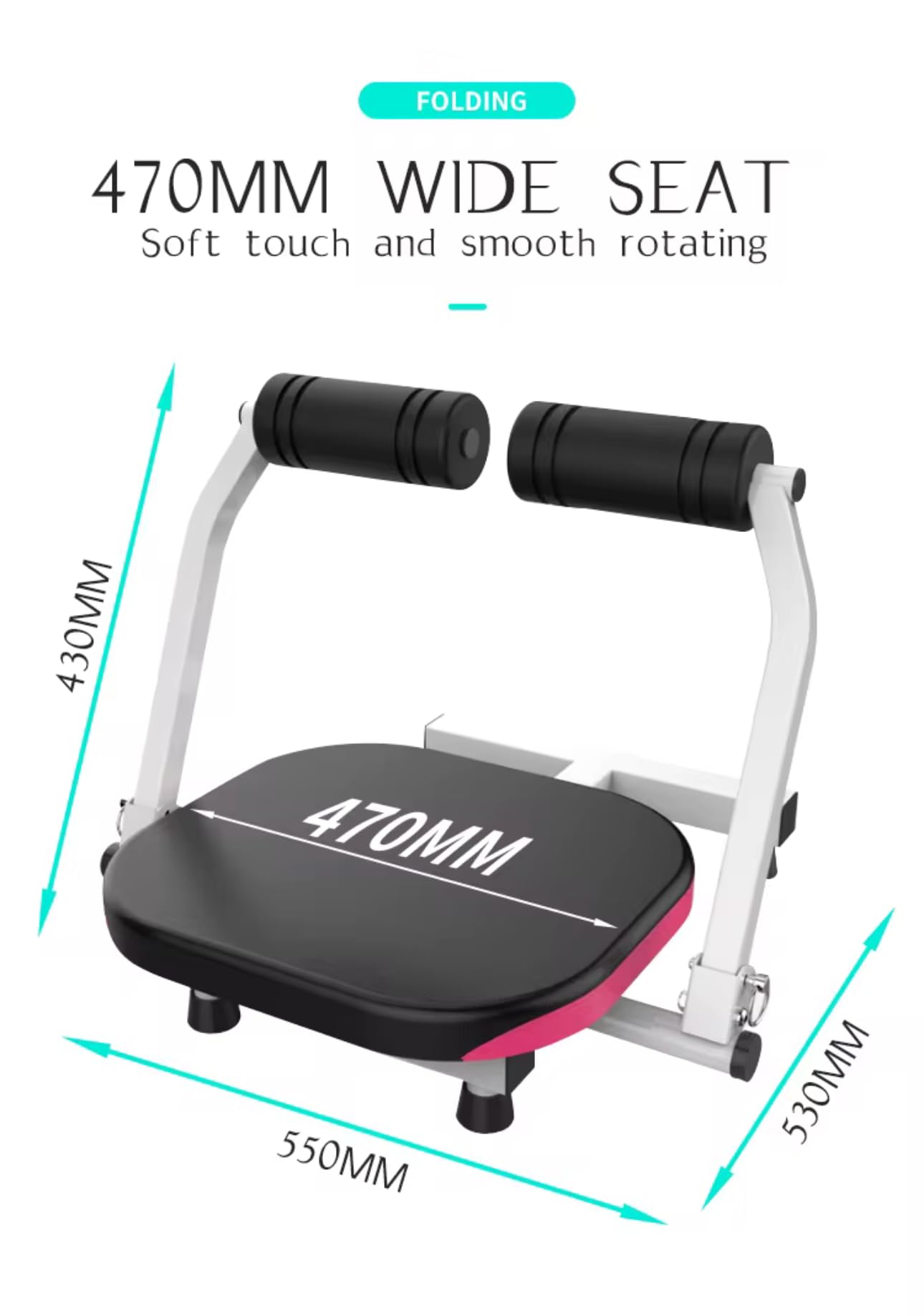 360° Rotating Ab Crunch Machine & Total Gym Equipment - Full Body Workout for Home with Sit Up Bench, Abs Stimulator & Resistance Bands - Perfect for Men & Women Home Gym, Core Training & Weight Loss