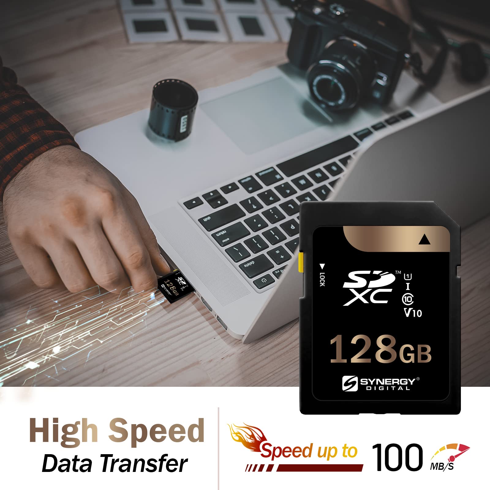 Synergy 128GB SDXC Class 10 Memory Card - High Speed for Nikon D3X DSLR Camera | Fast Data Transfer, 4K Video Recording | Perfect for Photography, Videography & Professional Use