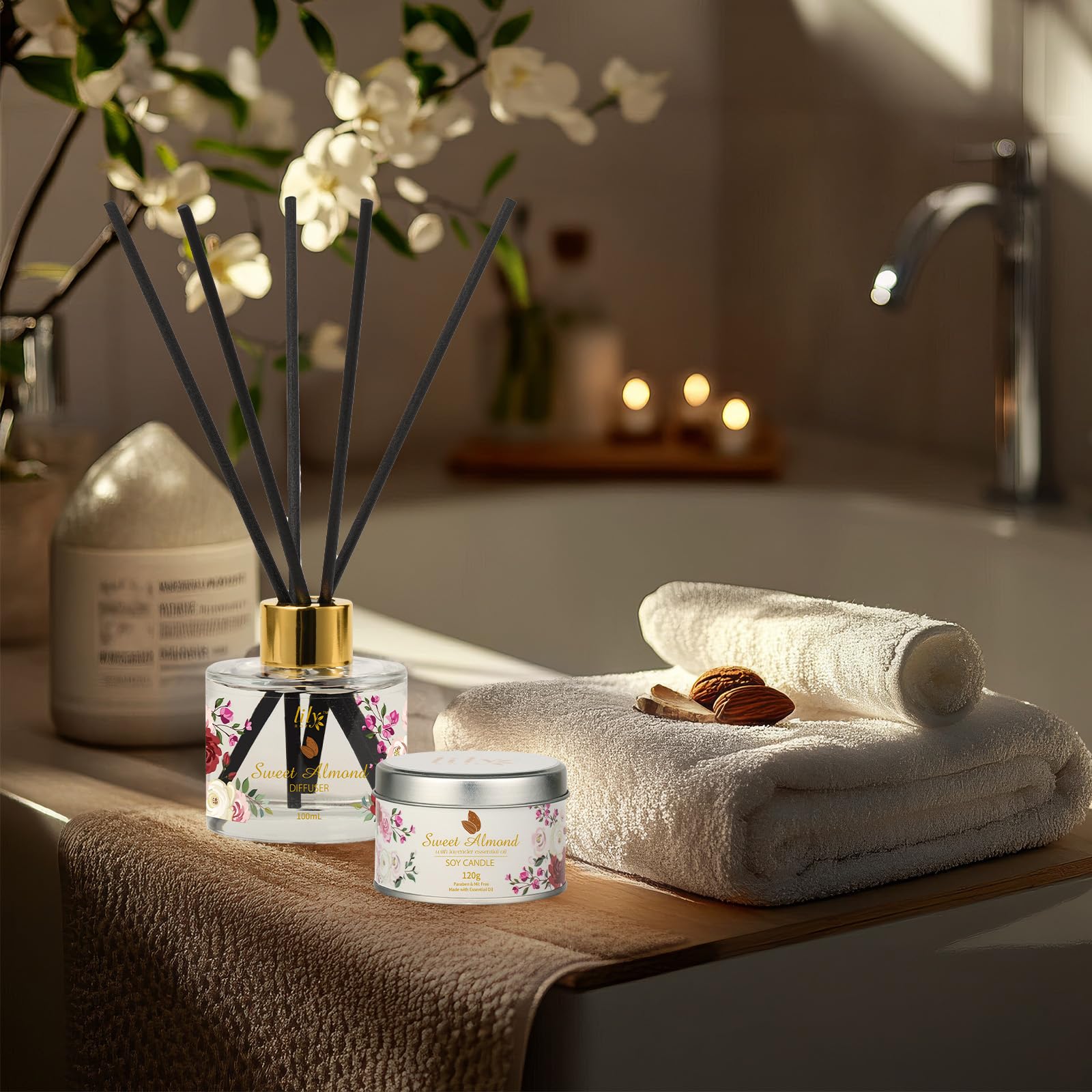 17 Pcs Valentine's Day Spa Gift Set for Women - Bath & Body Gift Basket with Luxurious Bath Salts, Body Lotion & More - Perfect Birthday, Mother's Day & Christmas Present for Mom, Wife & Her | Relaxing Self-Care & Pampering Gift Idea