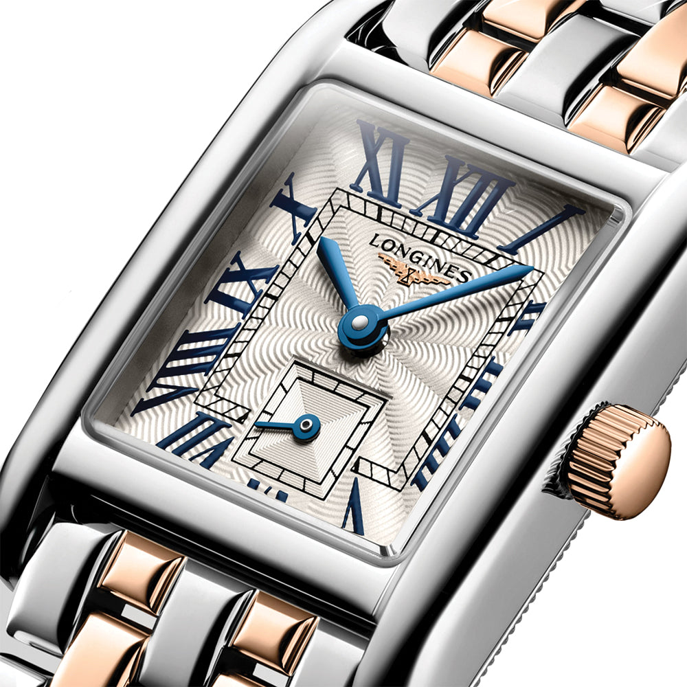 Mini Dolcevita Steel and Pink Gold 29mm Silver Watch for Women - Elegant Bracelet Design, Perfect for Everyday Wear, Office & Special Occasions