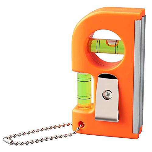 Portable Mini Spirit Level - Magnetic Aluminum Alloy Bubble Level with Zipper & Hanging Hook for Construction, DIY, Carpentry, and Home Improvement Projects