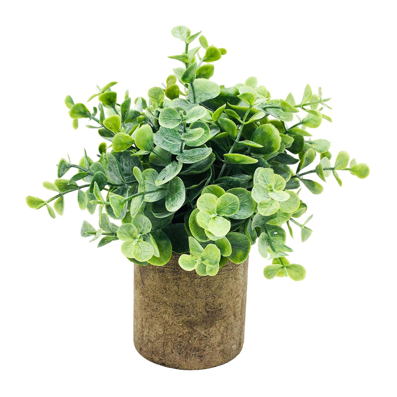 MagiDeal Artificial Eucalyptus Plants in Pots - Realistic Faux Greenery for Home Decor, Desk, Shelf, Bathroom, Bedroom, Living Room & Farmhouse - Perfect for Indoor Decor, Wedding Centerpieces & Office Greenery