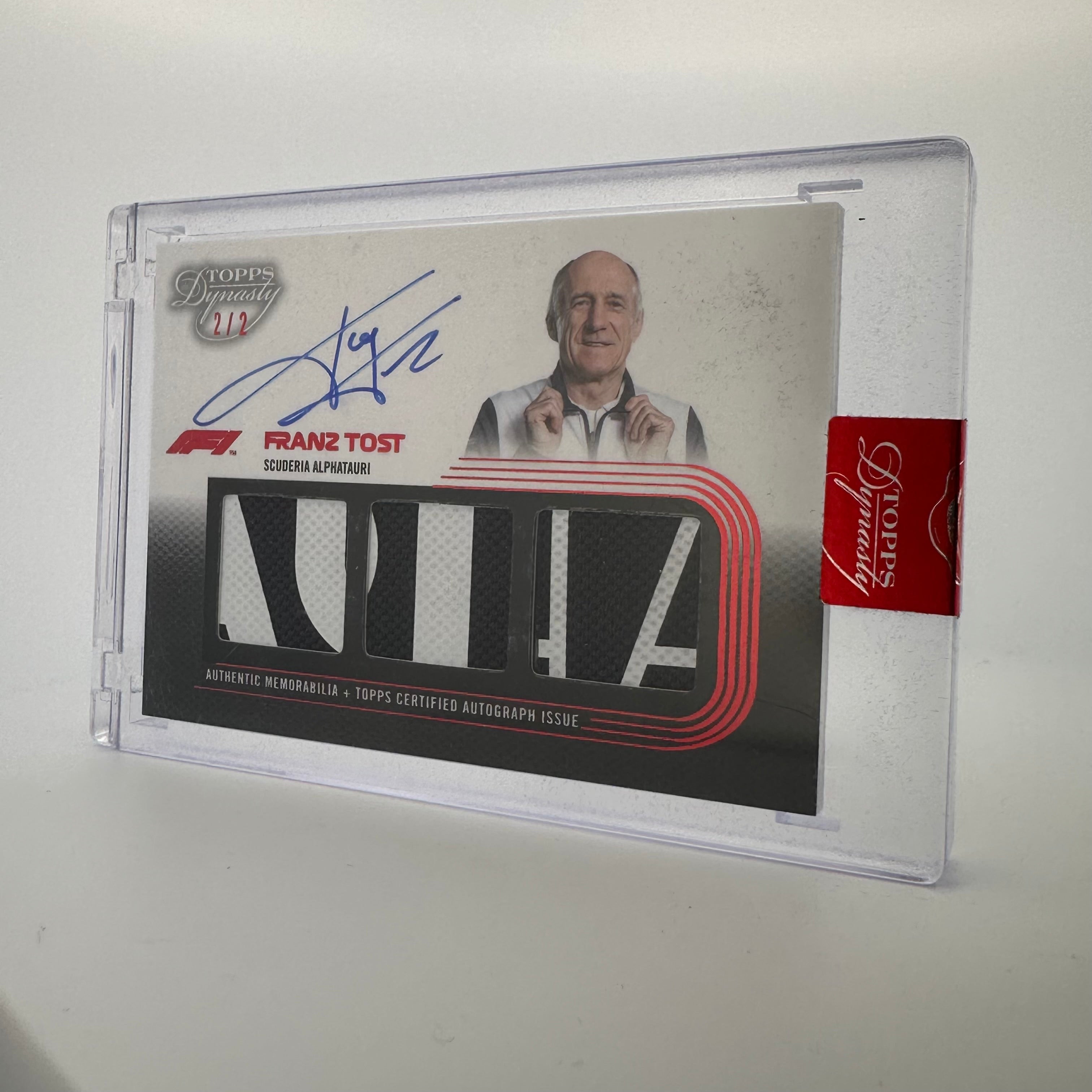 2022 Dynasty Triple Relic Autograph #SDTRA FTI - Franz Tost Signed Collectible Card for Racing Fans & Memorabilia Collectors - Perfect for Display, Trading, and Sports Memorabilia Collections
