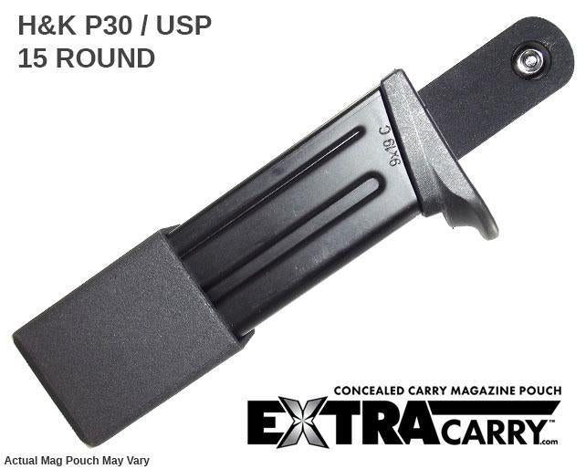 9mm 15 Round Magazine Pouch for HK P30, USP & VP9 Pistols - Tactical Holster for Shooting Range, Hunting & Concealed Carry