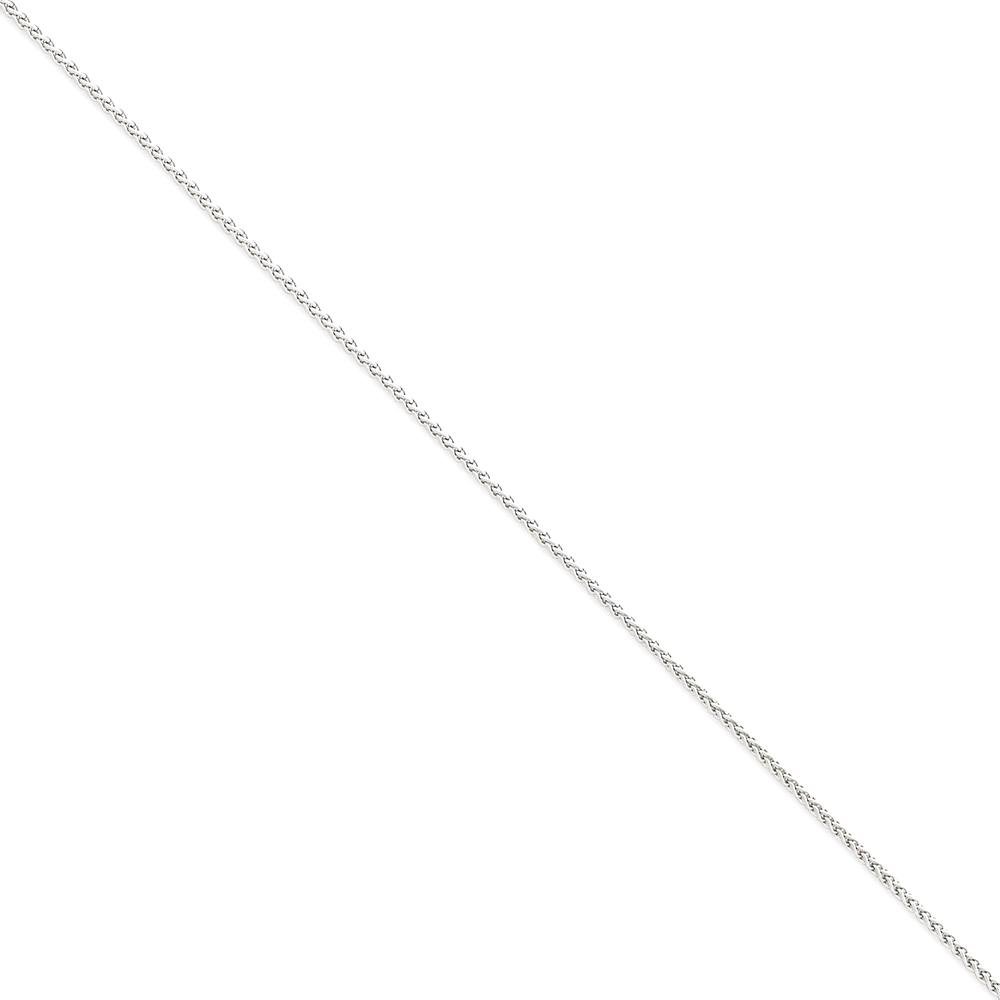 14K Solid White Gold 1.25mm Spida Chain Anklet - Dainty Summer Beach Foot Jewelry for Women - Perfect for Vacation, Weddings & Boho Style Outfits