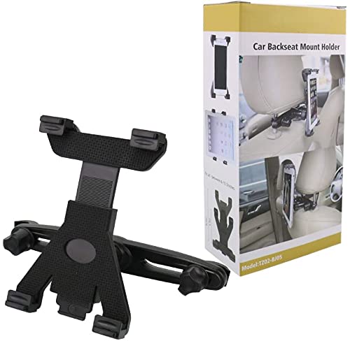 PLDHPRO Universal Car Back Seat Tablet Holder - Adjustable 360° Rotating Headrest Mount for iPad Air, iPad Mini, Samsung, Huawei & 7