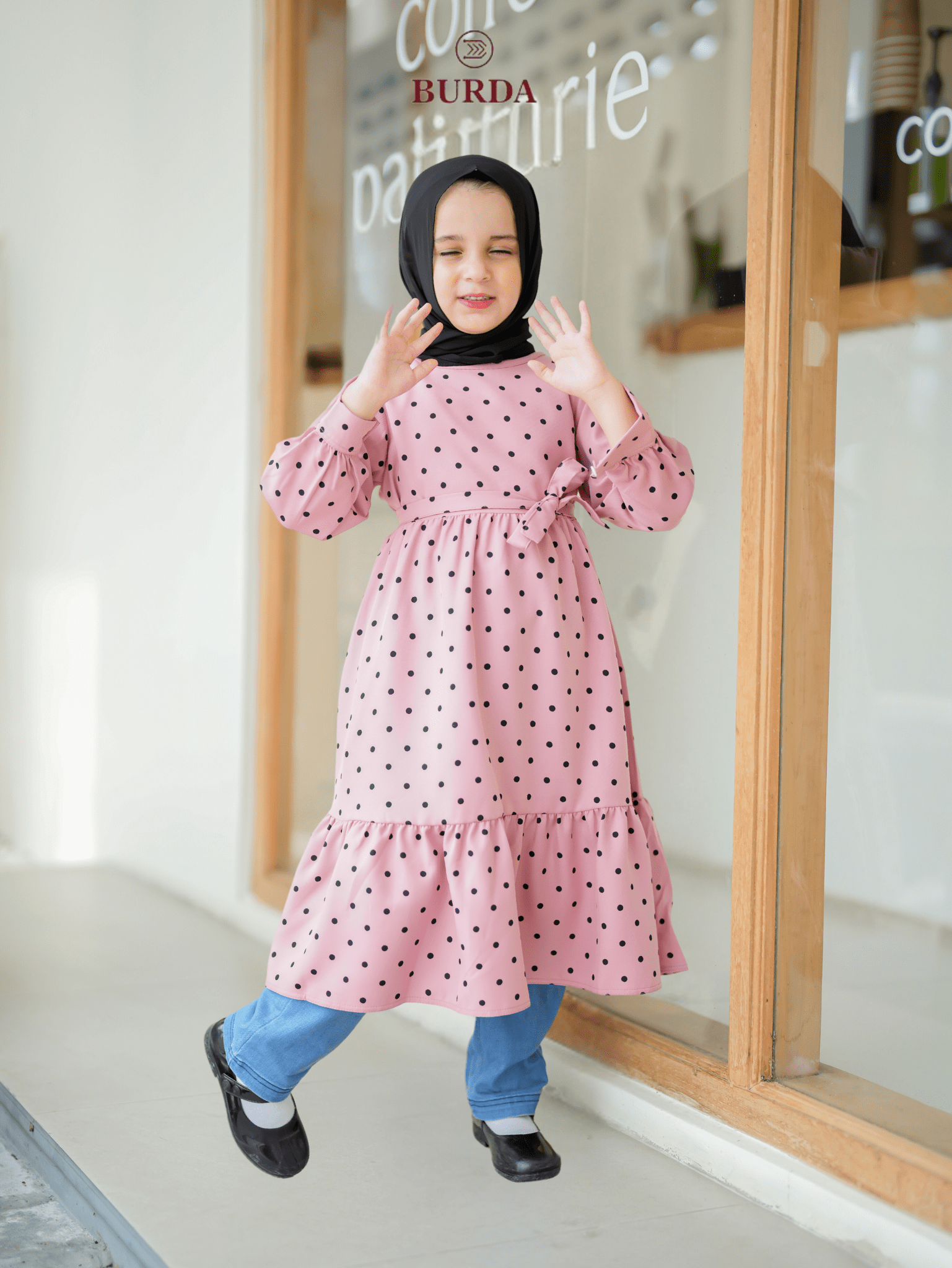 Girl's Pink Polka Dot Dress for Kids - Cute Casual Party Outfit for Birthday, Photo Shoot & Special Occasions