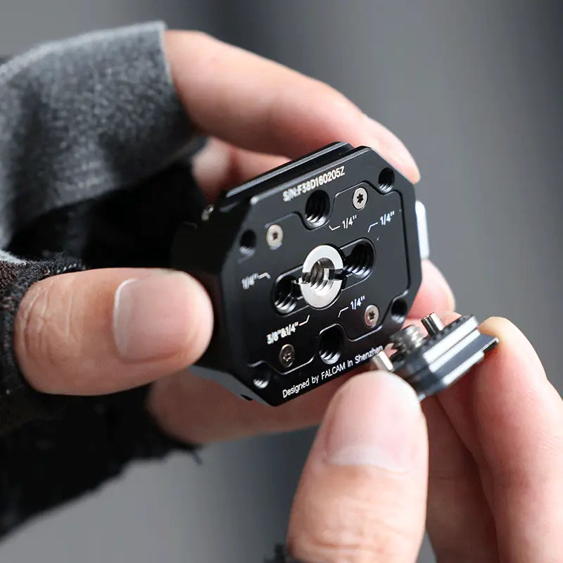 Ulanzi Falcam F38 Quick Release Base with Multi-Hole Design - Compatible with DSLR, Mirrorless Cameras & Tripods - Perfect for Vlogging, Photography & Video Shooting