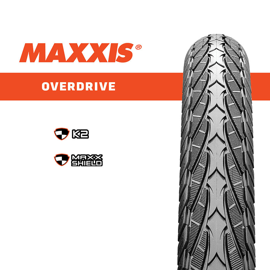 Maxxis 700c Overdrive Road Bike Tires - High Performance, Durable & Lightweight for Racing & Commuting | Perfect for Road Cycling, Training & Long-Distance Rides