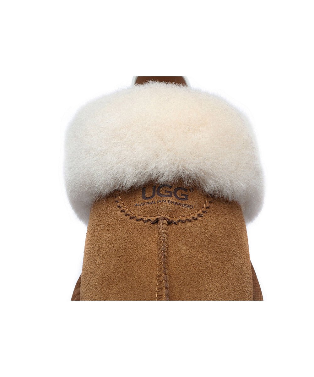 Women's UGG Platform Scuff Slippers - Cozy House Shoes for Indoor & Outdoor Wear - Perfect for Winter, Lounge & Home Comfort
