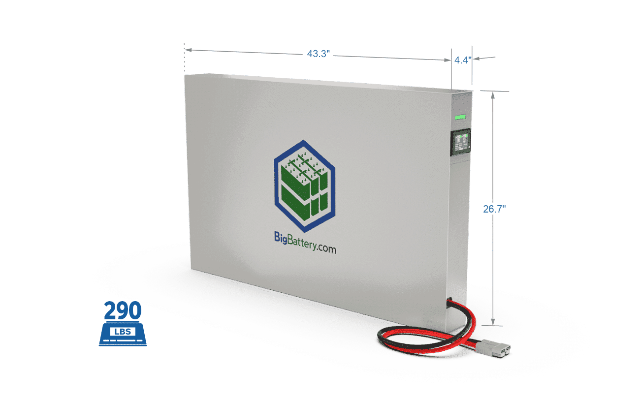 BigBattery 48V RHINO LiFePO4 Deep Cycle Battery - 276Ah 14kWh for Solar Power, RV, Marine & Off-Grid Energy Storage