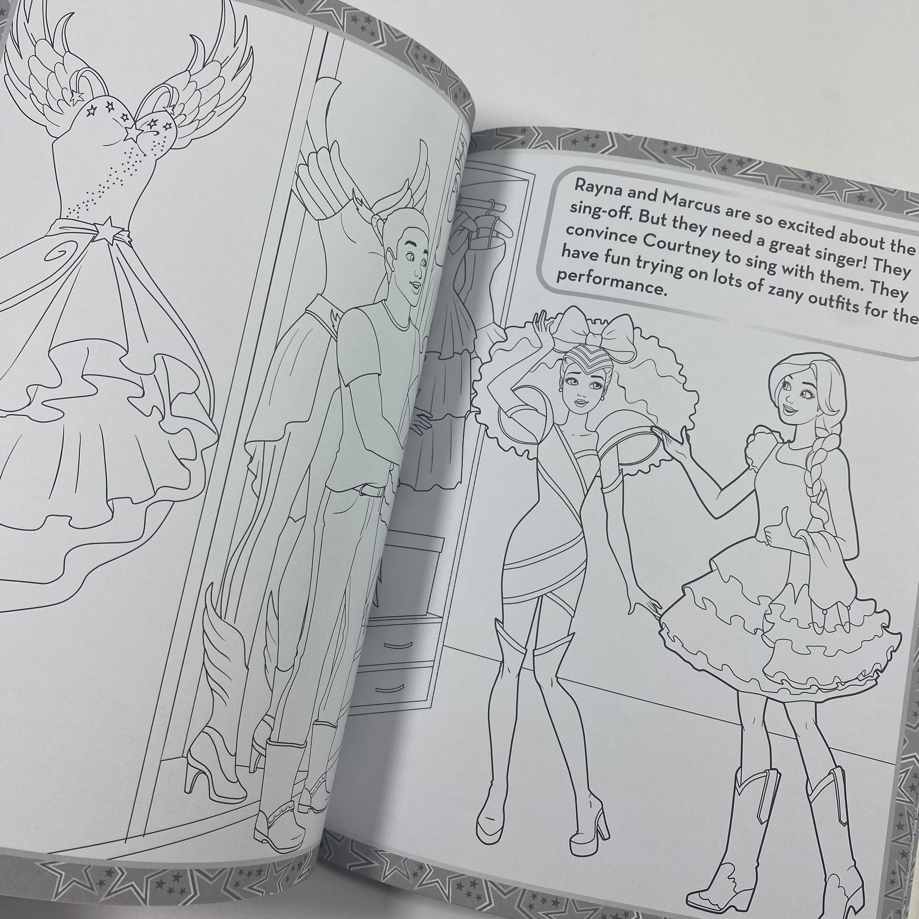 Barbie Rock N' Royals Deluxe Coloring Book for Kids - Fun Princess & Music Themed Activity Book for Birthday Gifts, Travel & Creative Play