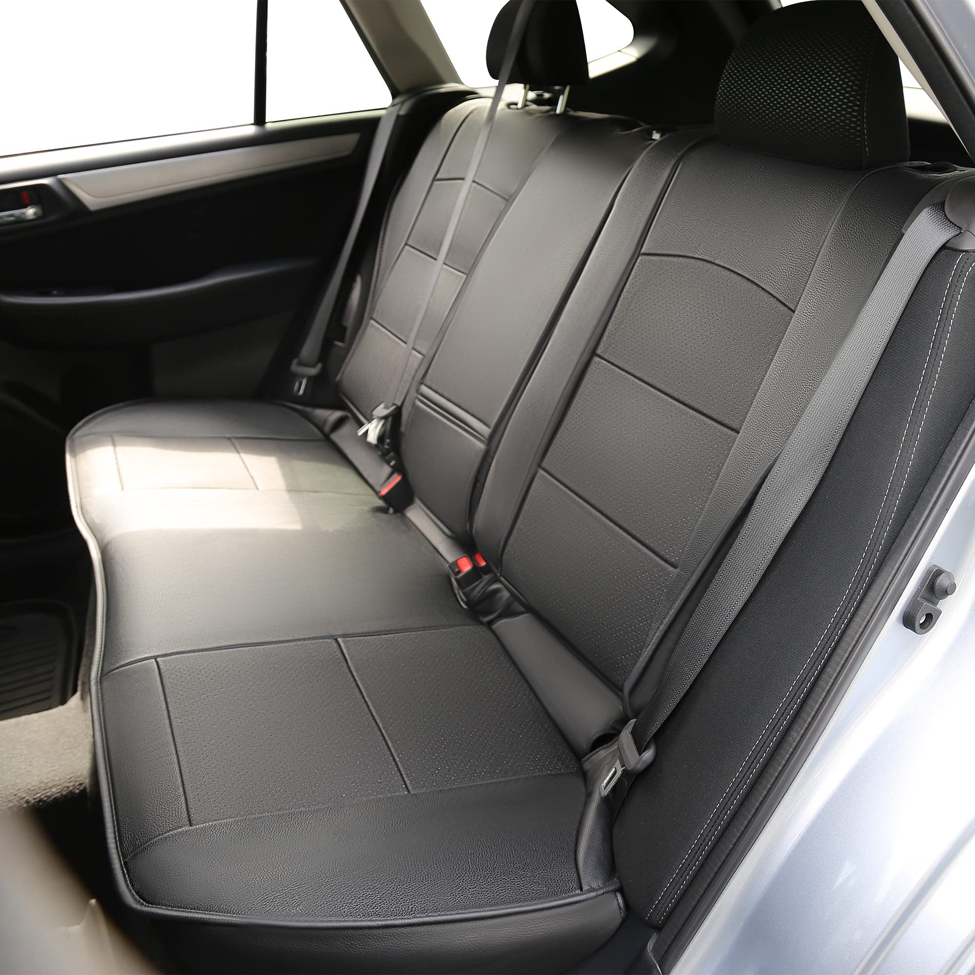 Premium Custom Fit Seat Covers for 2015-2019 Subaru Outback & Legacy - Waterproof Faux Leather Full Set Car Interior Protector - Durable Auto Accessories (Black) - Perfect for Road Trips, Daily Commutes & Pet Owners