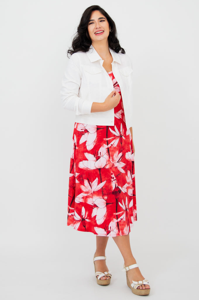 Evangelina Passion Bamboo Dress - Women's Flowy Summer Dress for Beach, Vacation & Casual Wear