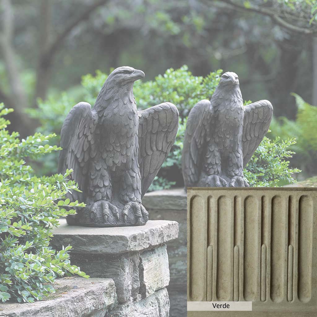 Campania International Eagle Statue - Left & Right Gazing - Elegant Home & Garden Decor for Outdoor & Indoor Use