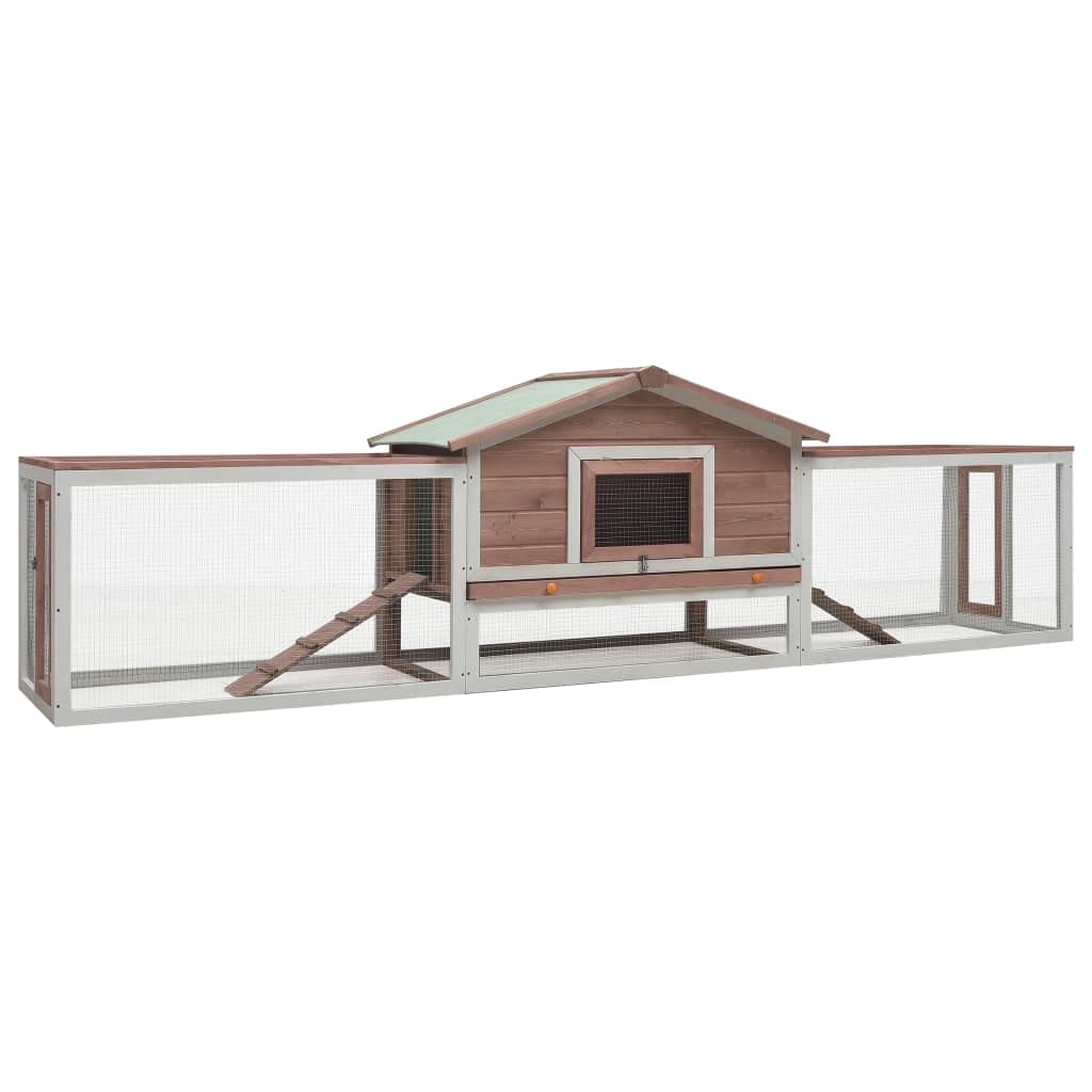 Premium Outdoor Rabbit Hutch & Chicken Coop - 119.3