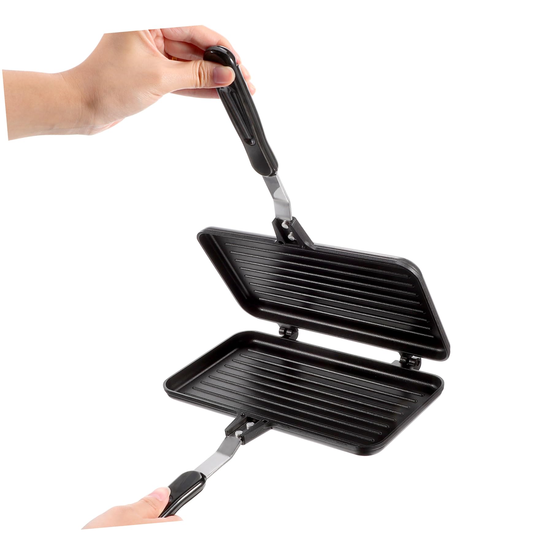 Non-Stick Double-Sided Sandwich & Pancake Grill Pan - Breakfast Skillet, BBQ Maker & Electric Clamshell Snack Cooker | Perfect for Home Kitchen, Camping & Quick Meals