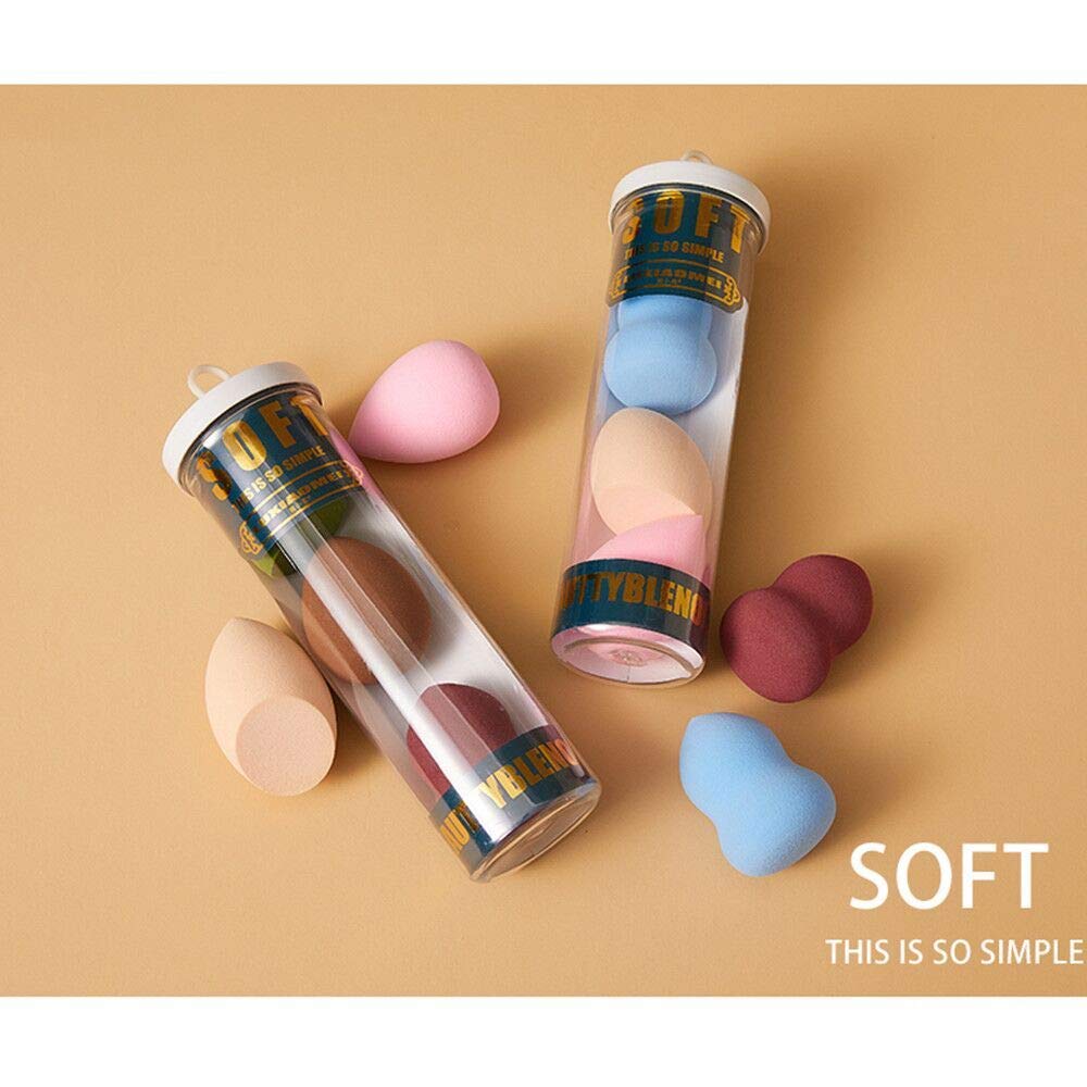 **Latex-Free Makeup Sponge Blender - Beauty Egg Puff Foundation Sponge Applicator (3 Pack) for Flawless Liquid & Powder Application - Perfect for Travel & Everyday Makeup**