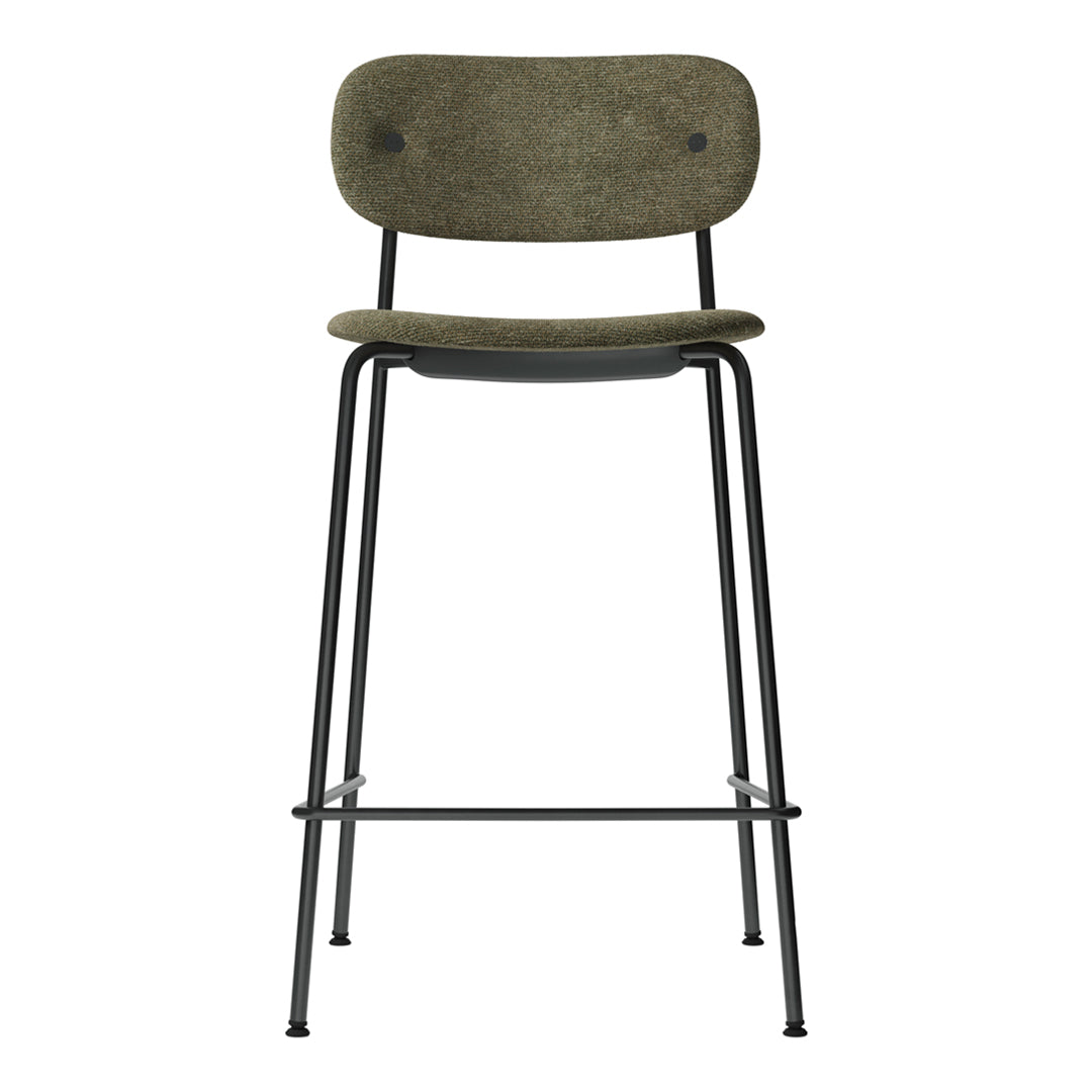 Modern Counter Stool with Full Upholstery - Comfortable Bar Height Seat for Kitchen Island, Breakfast Nook & Home Bar (Set of 2)