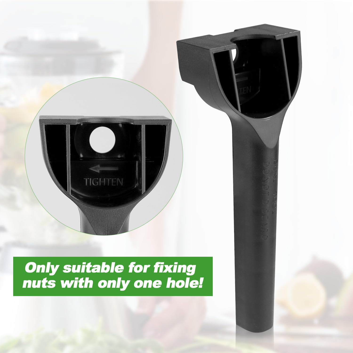 Vitamix Blender Blade Replacement for 64oz & 32oz Containers - Stainless Steel & Plastic Blender Blade Assembly with Drive Socket Kit & Wrenches (Black, Silver) - Perfect for Smoothies, Soups & Food Prep