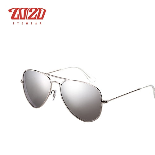 20/20 Unisex Full Rim Square Alloy Polarized Sunglasses 17019 - UV Protection for Driving, Outdoor Sports & Fashion Accessories