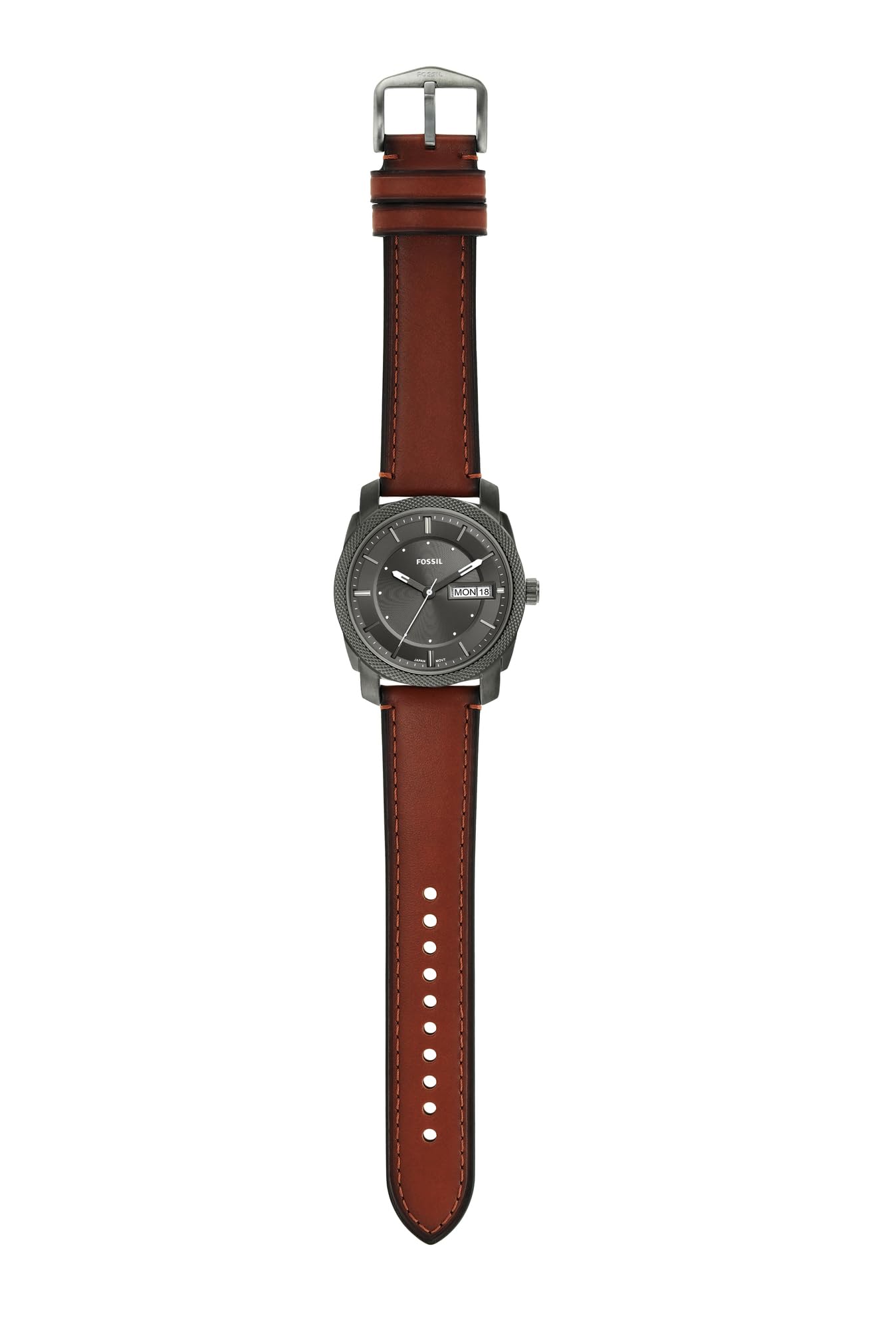 Fossil Machine Men's Stainless Steel Quartz Watch with Three-Hand Movement - Perfect for Business, Casual Wear & Everyday Use