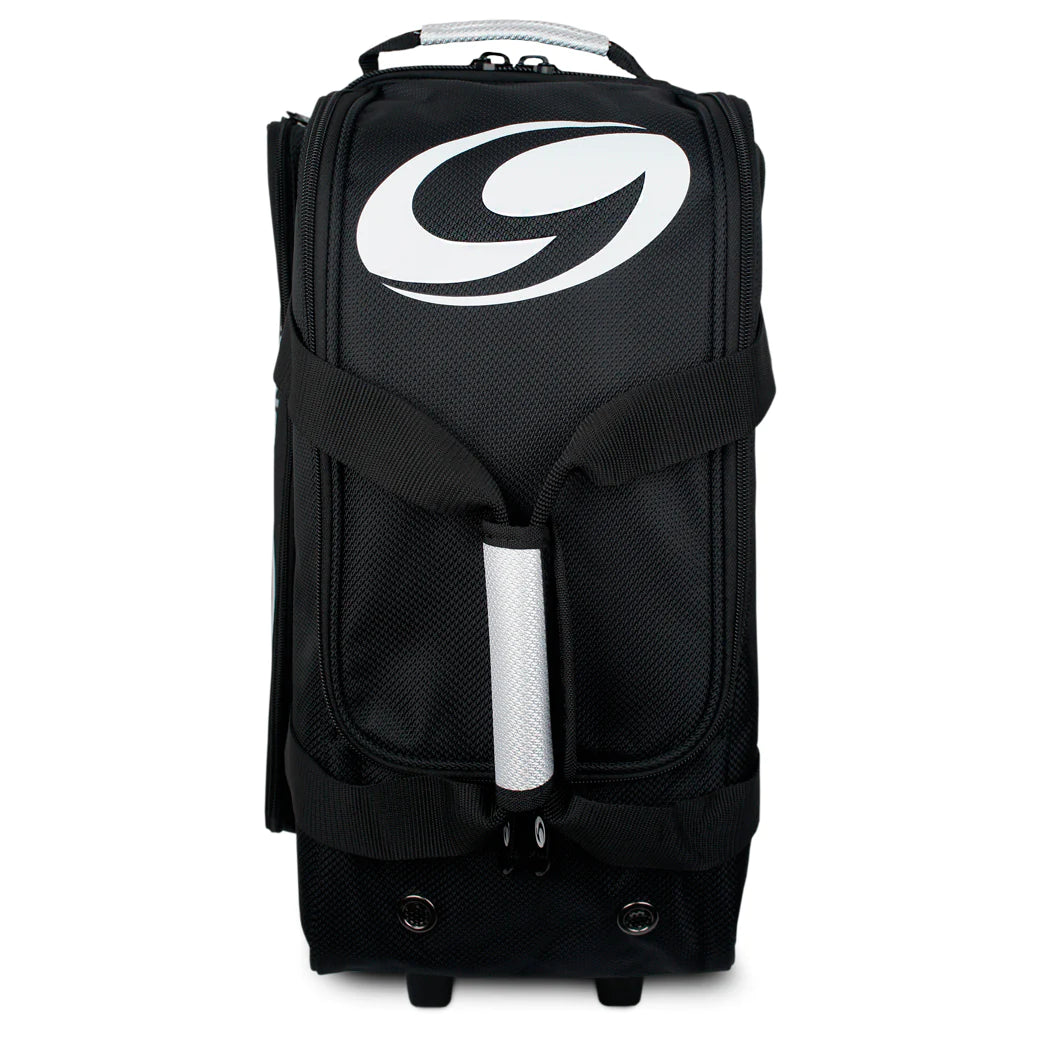 Genesis Sport 2 Ball Roller Bowling Bag - Black | Heavy Duty Bowling Ball Carrier with Shoulder Strap | Perfect for League Play, Tournaments & Practice Sessions
