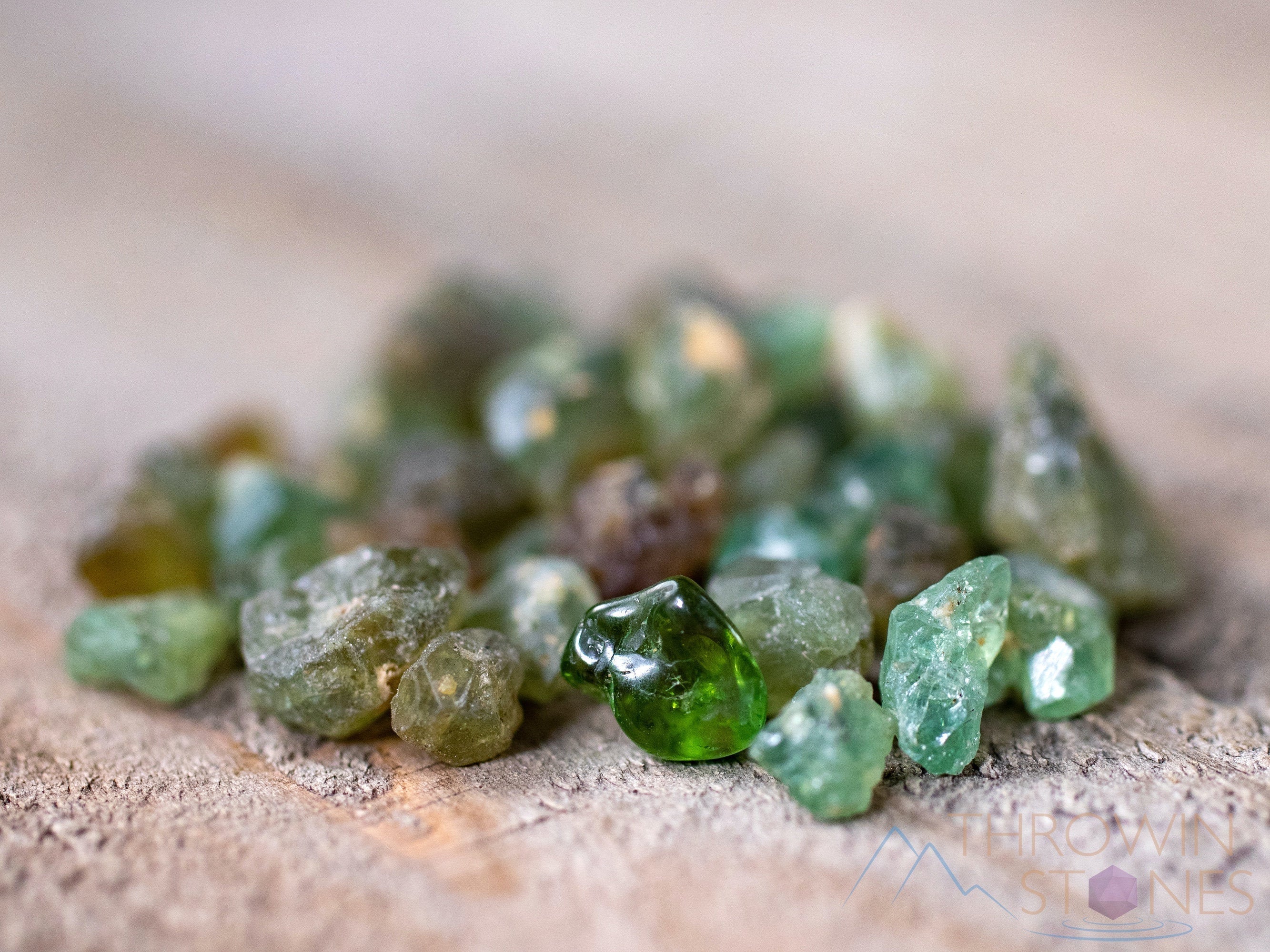 Raw Green Demantoid Garnet Crystal Chips - Natural Alluvial Gemstones for Jewelry Making, Birthstones & Mineral Collection | Small Healing Crystals for Meditation, Home Decor & Spiritual Gifts (E1807)