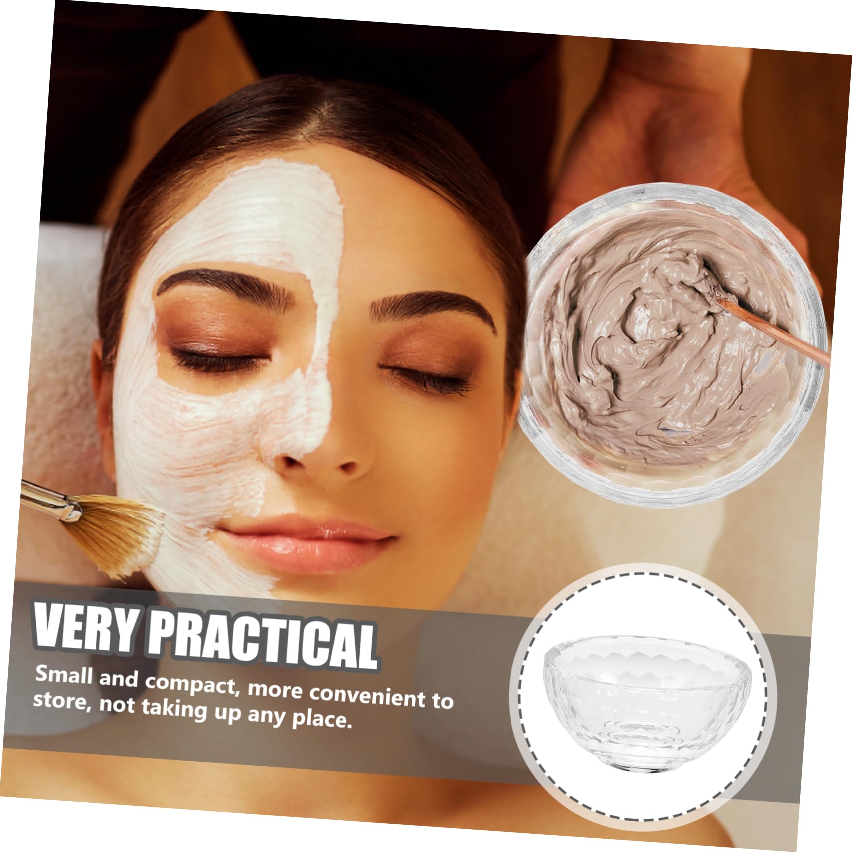 8cm Clear Spa Mixing Bowl for Facial Masks, Essential Oils & Beauty Treatments - Perfect for Salon, Spa & Home Skincare Routine (Great for DIY Face Masks, Aromatherapy & Professional Skin Care)