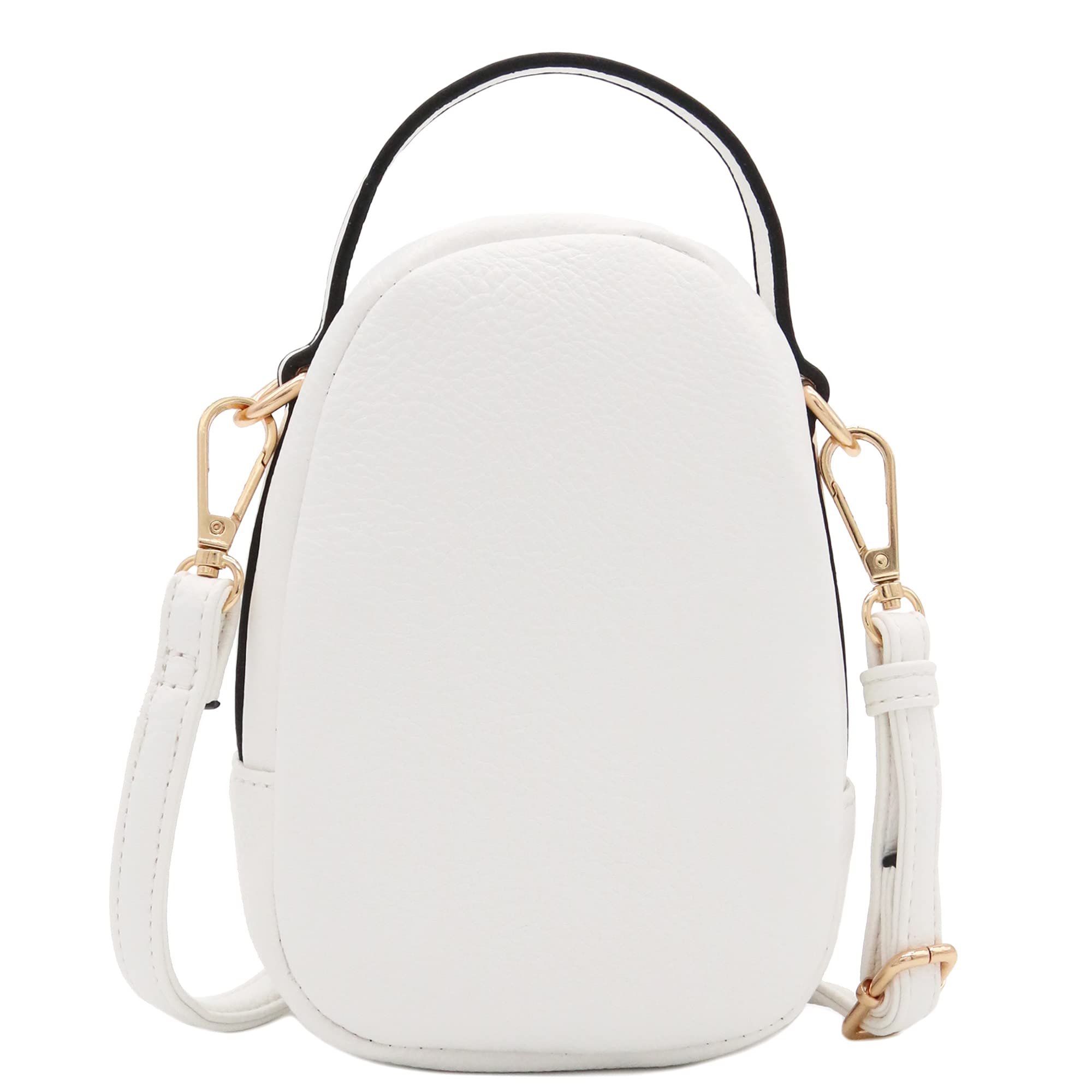 Stylish Two Compartment Mini Oval PU Leather Crossbody Bag for Women - Perfect for Daily Use, Travel & Shopping