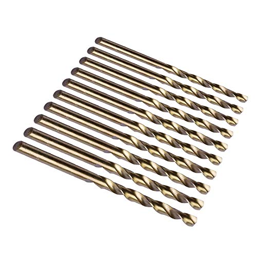 10Pcs 1-5mm M35 HSS-Co Cobalt Twist Drill Bit Set - High Speed Steel Round Shank Spiral Drill Bits for Metal, Wood & Plastic - Perfect for DIY, Home Repair & Professional Metalworking Projects