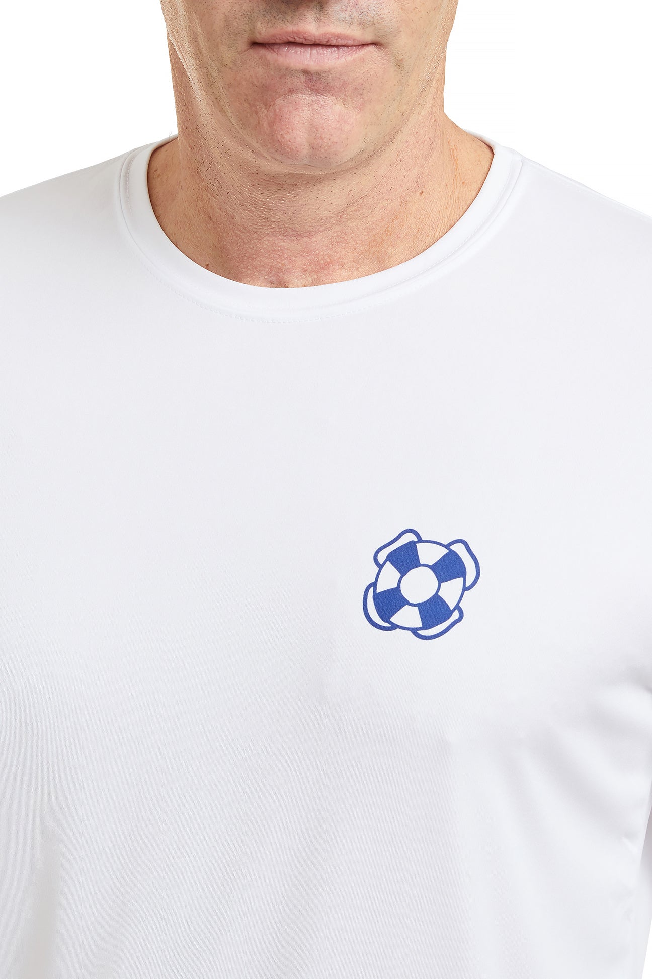 SPF 50+ Sun Protection Shirt for Men & Women - Breathable White UPF Shirt with Martini Design - Perfect for Beach, Pool, and Outdoor Activities